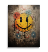 Discover Shop Smile Canvas Art, Smiley Emoji Face Painting Melting, Graffiti Canvas Art, SMILE HAPPY by Original Greattness™ Canvas Wall Art Print