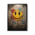 Discover Shop Smile Canvas Art, Smiley Emoji Face Painting Melting, Graffiti Canvas Art, SMILE HAPPY by Original Greattness™ Canvas Wall Art Print