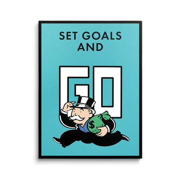 Discover Monopoly Card Canvas Art, Goals and Go - Modern Monopoly Canvas Wall Art, GOALS AND GO by Original Greattness™ Canvas Wall Art Print