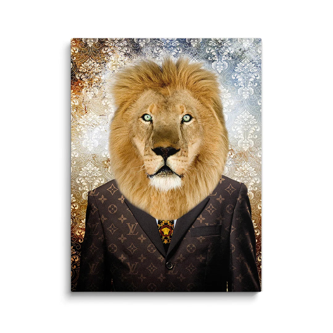 LV Lion Suit Luxury Canvas Wall Art – Greattness™ display picture 3