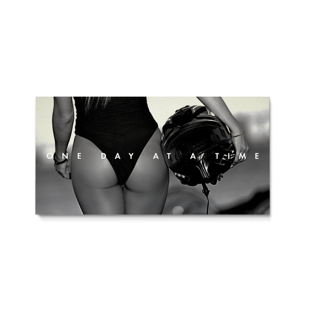 Sexy Booty Butt Half Nude Biker Women Canvas Art