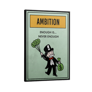 Discover Monopoly Card Wall Art, Motivational Monopoly Properties Card Canvas Art, MONOPOLY PROPERTY - AMBITION by Original Greattness™ Canvas Wall Art Print
