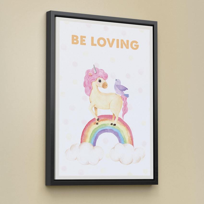 Discover Kids Canvas Wall Art, Be Loving Kids Canvas Art | Motivational Kids Canvas Wall Art , BE LOVING by Original Greattness™ Canvas Wall Art Print