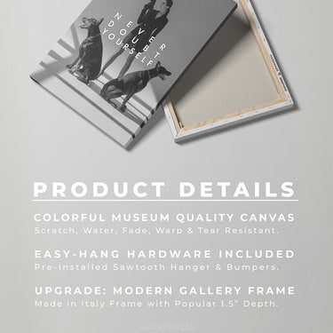 Discover Modern Photography Canvas Art, Doberman Women Gun Motivational Canvas Art, Doberman Women by Original Greattness™ Canvas Wall Art Print