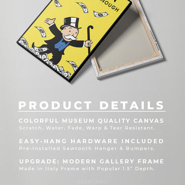 Discover Motivational Canvas Art, Ambition is Never Enough Canvas Art | Motivational Money Canvas Art , AMBITION ITS NEVER ENOUGH by Original Greattness™ Canvas Wall Art Print