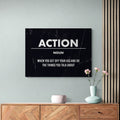 Discover Motivational Canvas Art, Action Canvas Art | Definition Artwork for Home & Office, ACTION by Original Greattness™ Canvas Wall Art Print