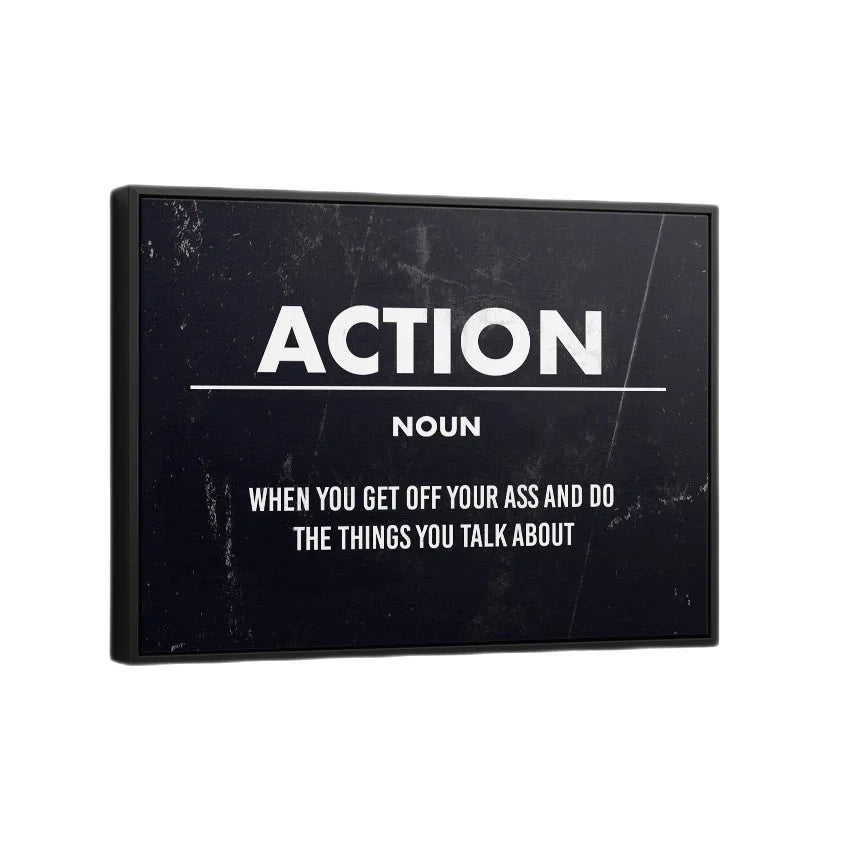 Discover Motivational Canvas Art, Action Canvas Art | Definition Artwork for Home & Office, ACTION by Original Greattness™ Canvas Wall Art Print