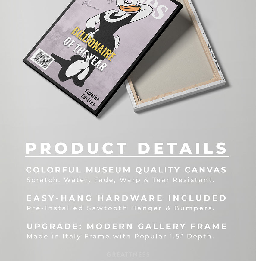 Discover Forbes Money Canvas Art, Forbes Daisy Duck Canvas Wall Art , FORBES OF THE YEAR by Original Greattness™ Canvas Wall Art Print