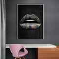 Discover Dollar Lips Canvas Art, Dollar Lips Canvas Art | Money Dollar Lips Wall Art, DOLLAR LIPS by Original Greattness™ Canvas Wall Art Print