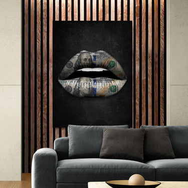Discover Dollar Lips Canvas Art, Dollar Lips Canvas Art | Money Dollar Lips Wall Art, DOLLAR LIPS by Original Greattness™ Canvas Wall Art Print