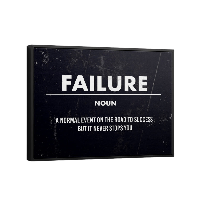 Discover Motivational Canvas Art, Failure Canvas Art - Definition Quote Sign Artwork for Office, FAILURE by Original Greattness™ Canvas Wall Art Print