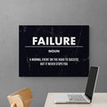 Discover Motivational Canvas Art, Failure Canvas Art - Definition Quote Sign Artwork for Office, FAILURE by Original Greattness™ Canvas Wall Art Print