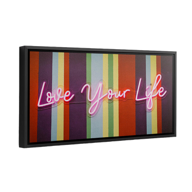 Discover Greattness Original, Love Your Life, Modern Neon Light Colorful Decor for Home, LOVE YOUR LIFE CANVAS by Original Greattness™ Canvas Wall Art Print
