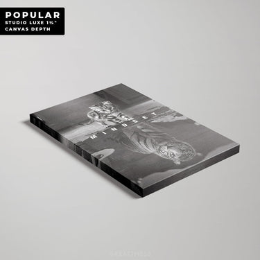 Discover Shop Mindset Canvas Art, Mindset Reflection Cat Lion Motivational Canvas Wall Art, THE MINDSET by Original Greattness™ Canvas Wall Art Print