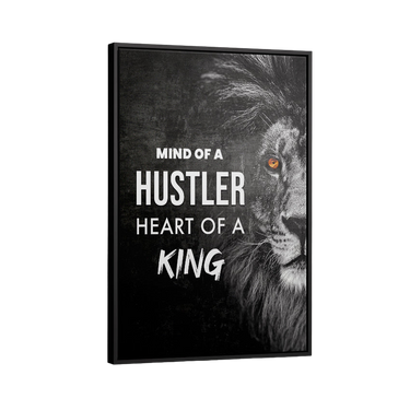 Discover Motivational Canvas Art, Mind of a Hustler Lion Black Motivational Canvas Art, MIND OF A HUSTLER by Original Greattness™ Canvas Wall Art Print
