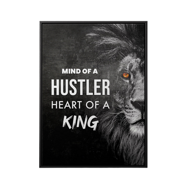 Discover Motivational Canvas Art, Mind of a Hustler Lion Black Motivational Canvas Art, MIND OF A HUSTLER by Original Greattness™ Canvas Wall Art Print