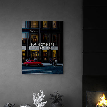 Discover Motivational Vintage Canvas Art, Cartier Store Old Town Porsche Vintage Artwork Canvas Prints, NOT AVERAGE by Original Greattness™ Canvas Wall Art Print