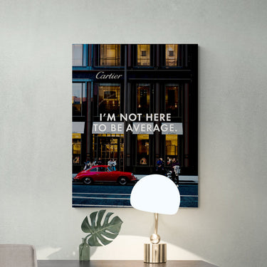 Discover Motivational Vintage Canvas Art, Cartier Store Old Town Porsche Vintage Artwork Canvas Prints, NOT AVERAGE by Original Greattness™ Canvas Wall Art Print