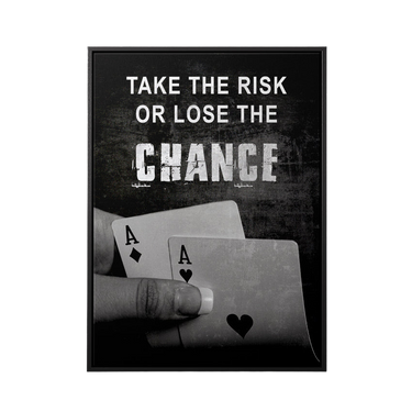 Discover Shop Game Room Canvas Art, Take the Risk, Motivational Play Room Quote Card Canvas Art, RISK OR LOSE CARD GAME by Original Greattness™ Canvas Wall Art Print