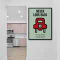 Discover Shop Monopoly Card Wall Art, Never Look Back, Broadway Monopoly Canvas Art , NEVER LOOK BACK by Original Greattness™ Canvas Wall Art Print