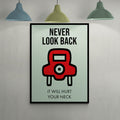 Discover Shop Monopoly Card Wall Art, Never Look Back, Broadway Monopoly Canvas Art , NEVER LOOK BACK by Original Greattness™ Canvas Wall Art Print