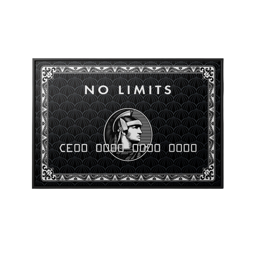 Discover Amex Card Canvas Wall Art, No Limit CEO Credit Card Canvas Wall Art, Motivational, NO LIMIT CREDIT CARD by Original Greattness™ Canvas Wall Art Print