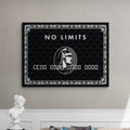 Discover Amex Card Canvas Wall Art, No Limit CEO Credit Card Canvas Wall Art, Motivational, NO LIMIT CREDIT CARD by Original Greattness™ Canvas Wall Art Print