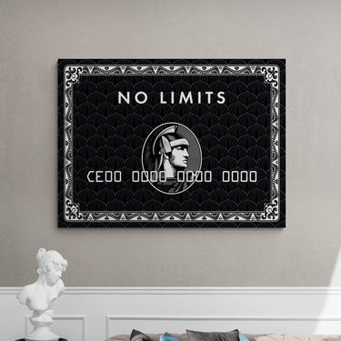 Discover Amex Card Canvas Wall Art, No Limit CEO Credit Card Canvas Wall Art, Motivational, NO LIMIT CREDIT CARD by Original Greattness™ Canvas Wall Art Print