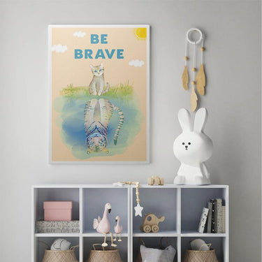 Discover Kids Canvas Wall Art, Be Brave Kids Canvas Art | Motivational Kids Canvas Wall Art , BE BRAVE by Original Greattness™ Canvas Wall Art Print