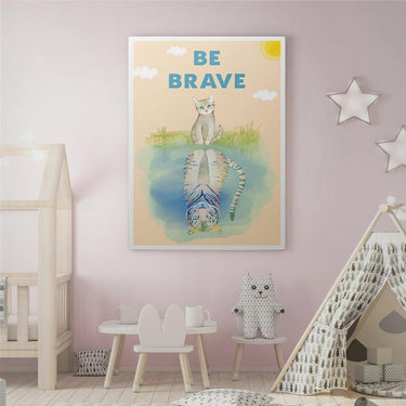 Discover Kids Canvas Wall Art, Be Brave Kids Canvas Art | Motivational Kids Canvas Wall Art , BE BRAVE by Original Greattness™ Canvas Wall Art Print