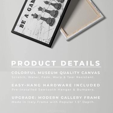 Discover Game Room Canvas Art, Be a Game Changer Canvas Art | Modern Motivational Canvas Wall Art, BE A GAME CHANGER by Original Greattness™ Canvas Wall Art Print