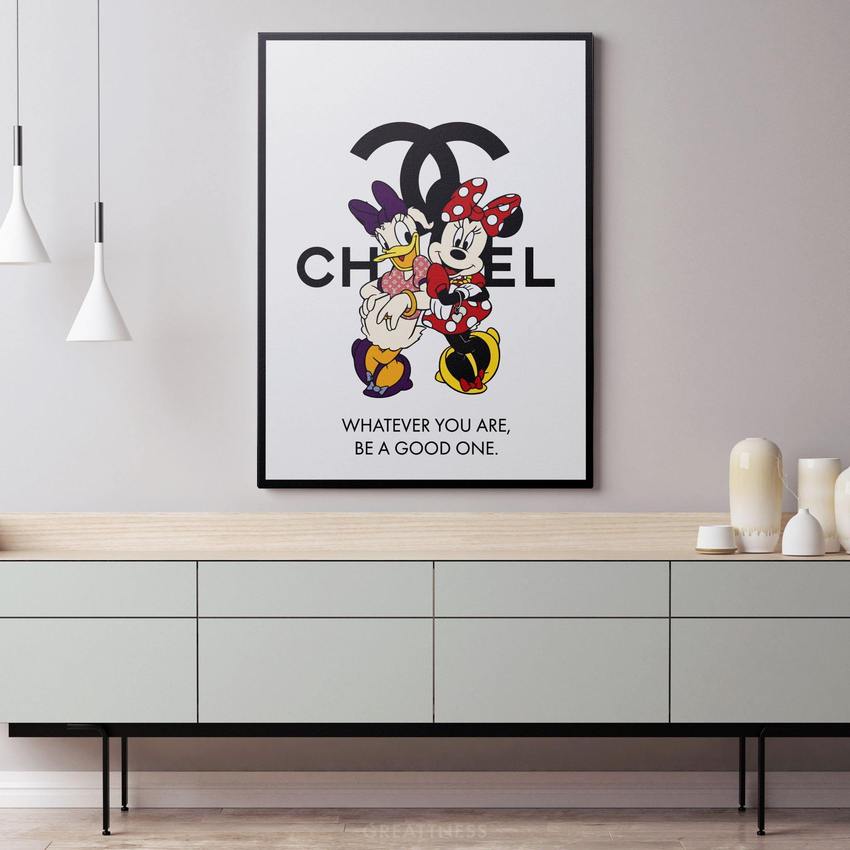 Channel Mini Mouse Luxury Chic Minnie Canvas Wall Art – Greattness™