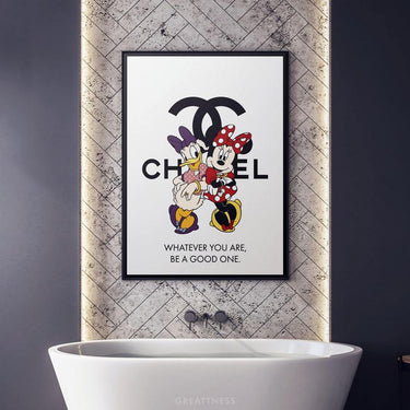 Discover Shop Minnie Chanel Canvas Art, Luxury Chic Minnie Mouse Inspired by Chanel, CHIC MINNIE by Original Greattness™ Canvas Wall Art Print