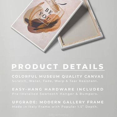 Discover Motivational Canvas Art, Be you (Women Edition) Canvas Art | Modern Motivational Canvas Art, BE YOU (WOMEN EDITION) by Original Greattness™ Canvas Wall Art Print