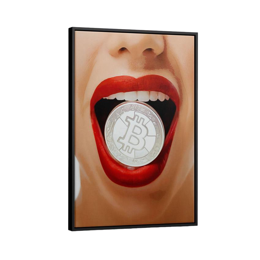 Discover Shop Bitcoin Canvas Art, Bitcoin Taste Canvas Art | Money Bitcoin Wall Art , BITCOIN TASTE by Original Greattness™ Canvas Wall Art Print