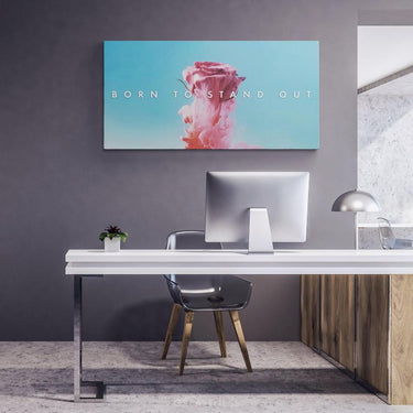 Discover Shop Motivational Canvas Art, Born to Stand Out Rose Landscape Canvas Art , BORN TO STAND OUT (ROSE EDITION) by Original Greattness™ Canvas Wall Art Print