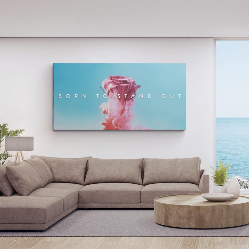 Discover Shop Motivational Canvas Art, Born to Stand Out Rose Landscape Canvas Art , BORN TO STAND OUT (ROSE EDITION) by Original Greattness™ Canvas Wall Art Print