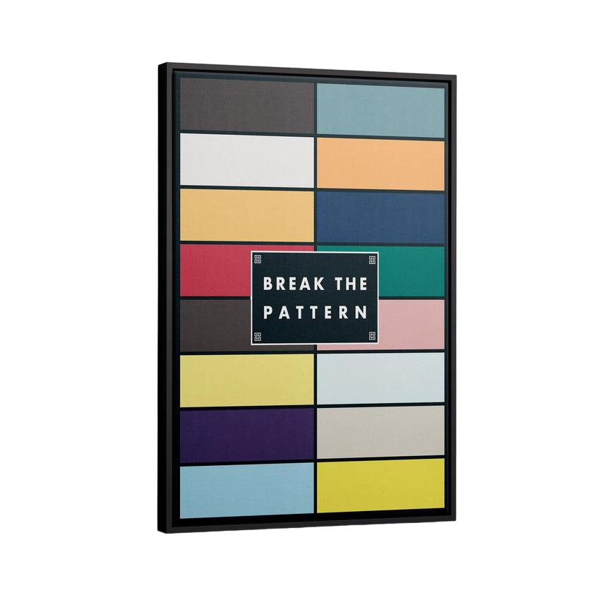 Discover Shop Workspace Wall Art, Break the Pattern I Artwork for Home, BREAK THE PATTERN II by Original Greattness™ Canvas Wall Art Print