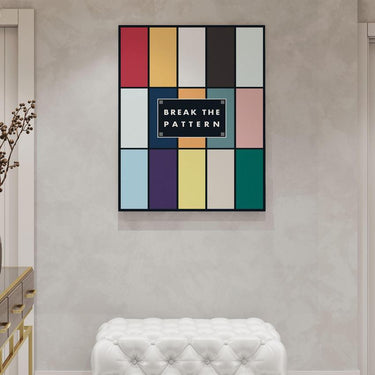 Discover Motivational Office Wall Art, Break the Pattern Canvas Art, BREAK THE PATTERN by Original Greattness™ Canvas Wall Art Print
