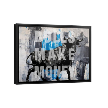 Discover Stock Money Wall Art, Bulls Make Money Canvas Art, BULLS MAKE MONEY by Original Greattness™ Canvas Wall Art Print