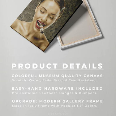 Discover Shop Smoking Women Wall Art, Calm Down - Women Money Cigar Wall Art, CALM DOWN by Original Greattness™ Canvas Wall Art Print