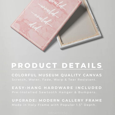 Discover Inspirational Workspace Canvas Art, Did it. - Motivational Women Canvas Wall Art, DID IT. (WOMEN EDITION) by Original Greattness™ Canvas Wall Art Print