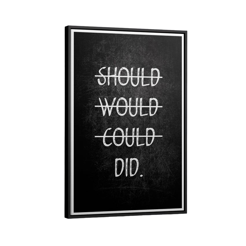 Discover Motivational Workspace Canvas Art, Did now - Motivational Canvas Art for Home & Office, DID NOW CANVAS by Original Greattness™ Canvas Wall Art Print