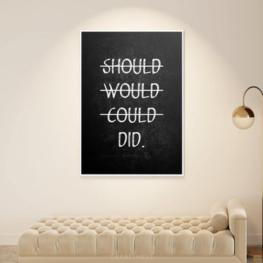 Discover Motivational Workspace Canvas Art, Did now - Motivational Canvas Art for Home & Office, DID NOW CANVAS by Original Greattness™ Canvas Wall Art Print