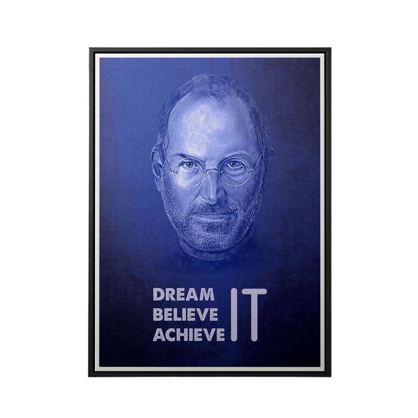 Discover Shop Steve Jobs Canvas Art, Dream it. Believe it. Achieve it. Steve Jobs Wall Art , DREAM IT. STEVE JOBS CANVAS by Original Greattness™ Canvas Wall Art Print