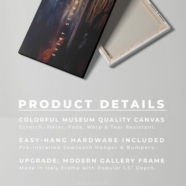 Discover Landscape Canvas Art, Every Storm Will Pass - Landscape Storm Sea Wall Art, EVERY STORM WILL PASS by Original Greattness™ Canvas Wall Art Print