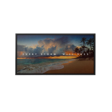 Discover Motivational Landscape Wall Art, Every Storm Will Pass - Sunset Beach Landscape Canvas Art, EVERY STORM WILL PASS II by Original Greattness™ Canvas Wall Art Print