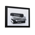 Discover Fashion Books Canvas Art, Fashion Books - Chanel, Prada Black & White Canvas Art, FASHION BOOKS by Original Greattness™ Canvas Wall Art Print
