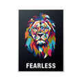Discover Motivational Lion Canvas Art, Fearless Lion - Motivational Animal Canvas Art, FEARLESS LION by Original Greattness™ Canvas Wall Art Print