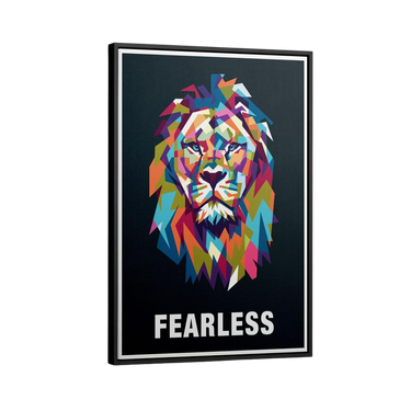 Discover Motivational Lion Canvas Art, Fearless Lion - Motivational Animal Canvas Art, FEARLESS LION by Original Greattness™ Canvas Wall Art Print